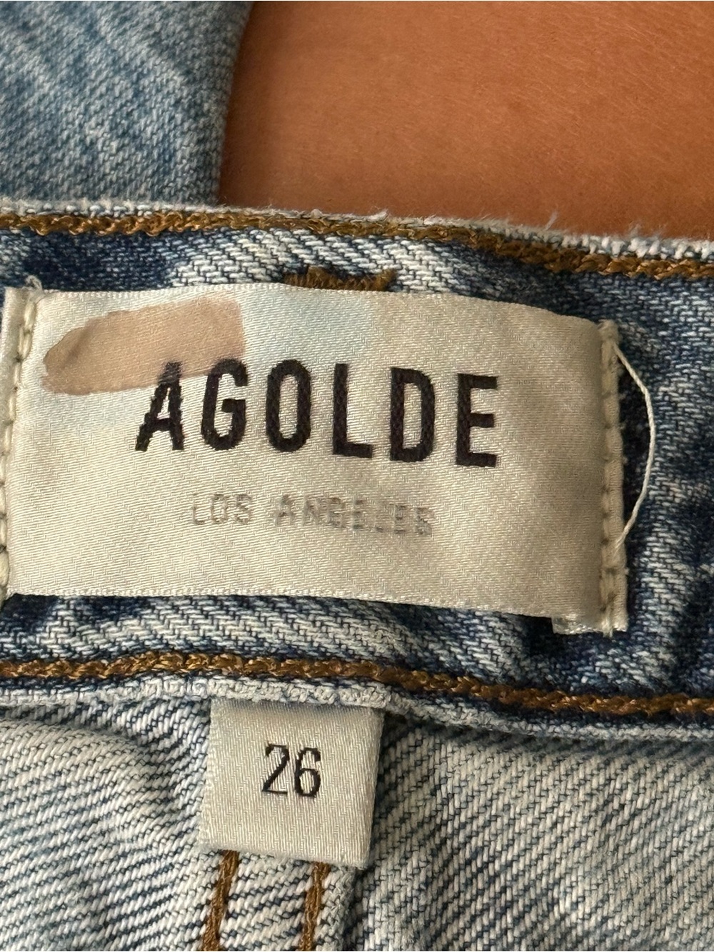 AGOLDE Ren High Rise Wide Leg Jeans Cosmos Wash Size 26 - Picture 5 of 5